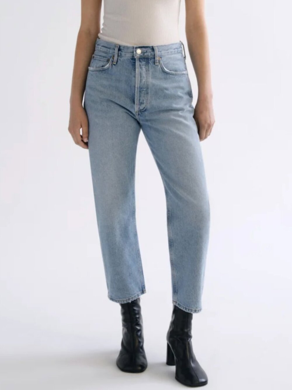 AGOLDE 90’s Crop Jeans Size 31 Snapshot Light Wash